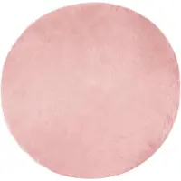 vidaXL Tapis en Peau de Mouton Synthétique Rose 160 x 160 cm Polyester