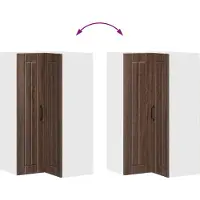 vidaXL Armoire d'angle murale LUCCA, chêne brun, 57 x 57 x 100 cm, aggloméré
