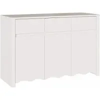 vidaXL Buffet Drammen de , blanc, 114 x 43 x 75,5 cm, en pin massif