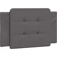 vidaXL Coussin de tête de lit "Zadar" Gris 90 cm Similicuir