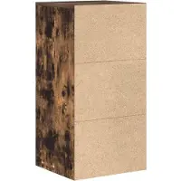 vidaXL Buffet à tiroirs en chêne fumé 38 x 34 x 75 cm