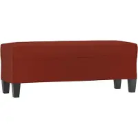 vidaXL Banc Rouge bordeaux 100x35x41 cm Similicuir