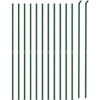 vidaXL Clôture grillagée avec bride au sol vert 0,8x25 m