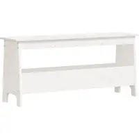 vidaXL Banc d'entrée Blanc 100x28x45 cm Bois massif Pin