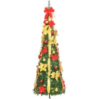 vidaXL Sapin de Noël artificiel escamotable 150 LED vert 180 cm