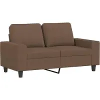 vidaXL Canapé à 2 places Marron 120 cm Tissu
