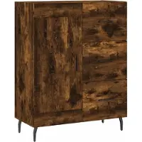 vidaXL Sideboard chêne fumé 69,5x34x90 cm bois composite