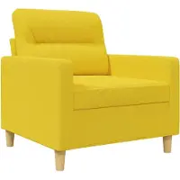 vidaXL Fauteuil Jaune clair 60 cm Tissu