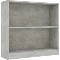 vidaXL Bibliothèque Gris béton 80x24x75 cm Bois d'ingénierie