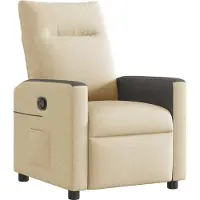 vidaXL Fauteuil relax Tissu Crème