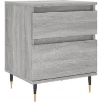 vidaXL Table De Chevet Sonoma Gris 40x35x50 Cm Bois D¡¯ingénierie