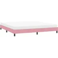 vidaXL Cadre de lit sans matelas rose 180x220 cm velours