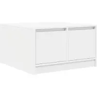 vidaXL Table basse avec tiroirs blanc 70,5x70x40 cm
