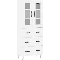 vidaXL Highboard blanc 69,5x34x180 cm Bois composite