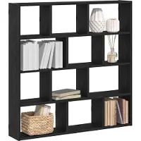 vidaXL Étagère cube murale 12 compartiments noir bois d'ingénierie