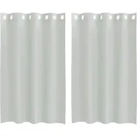 vidaXL Voile Rideaux avec oeillets 2 pcs. Gris clair 140x175 cm