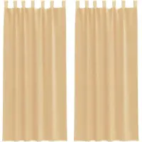vidaXL Voile Rideaux avec passants 2 pcs. couleur sable 140x225 cm