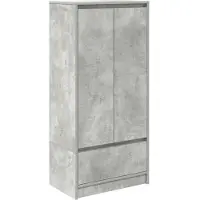 vidaXL Armoire avec tiroir gris béton 55,5x34x119,5 cm Bois composite
