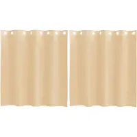vidaXL Voile Rideaux avec illets 2 pcs. couleur sable