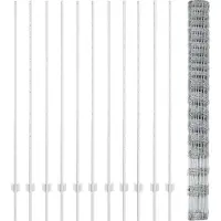 vidaXL Clôture de protection contre le gibier avec poteaux, 25 x 1,6 m (L x H), en acier galvanisé à chaud