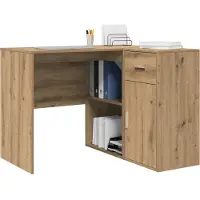 vidaXL Bureau d'angle avec tiroirs , chêne Artisan, 102 x 88 x 75 cm
