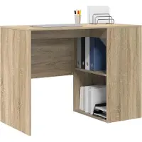 vidaXL Bureau , placage chêne Sonoma, panneaux de particules, 102 x 50 x 75 cm