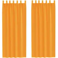 vidaXL Voile Rideaux avec passants 2 pcs. Orange 140x260 cm