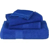 vidaXL Serviettes de bain 4 pcs bleu 100x150 cm 360 g/m² 100% coton