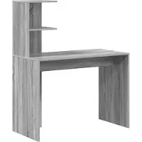 vidaXL Bureau , couleur Sonoma gris, 102 x 50 x 124 cm, fabriqué en panneaux de particules