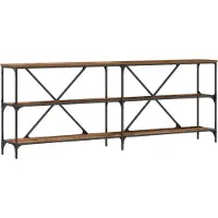 vidaXL Table console Marron 200 x 30 x 75 cm Bois d'ingénierie