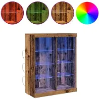 vidaXL Buffet LED en bois recyclé 81 x 37 x 100 cm, aggloméré