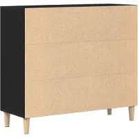 vidaXL Sideboard noir imitation chêne 90 x 34 x 80 cm Bois composite