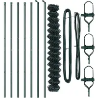 vidaXL Clôture en treillis métallique à fixer au sol, 10 x 1,6 m, couleur verte