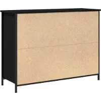vidaXL Buffet noir aspect chêne 100 x 35 x 75 cm