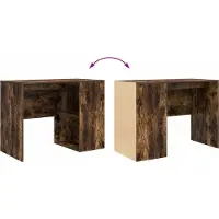 vidaXL Bureau , bois fumé, panneaux de particules, 102 x 50 x 75 cm