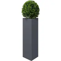 vidaXL Jardinière anthracite triangulaire 30x26x75 cm acier