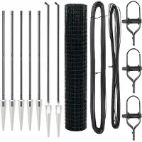 vidaXL Clôture avec poteaux Gris 1,5 x 10 m Acier et PVC