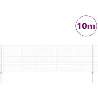 vidaXL Clôture en fil de fer soudé 10 x 0,8 m (L x H) Acier galvanisé à chaud