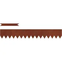 vidaXL Bordure de pelouse, 10 pièces, aspect rouillé, 100 x 0,05 x 15 cm