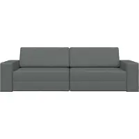 vidaXL Canapé-lit 200 cm Gris foncé Tissu