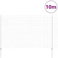 vidaXL Clôture Euro avec poteaux, 10 x 1,5 m, acier galvanisé, couleur argent, modèle à mailles