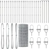 vidaXL Clôture avec poteaux argentés 0,6 x 50 m en acier et PVC