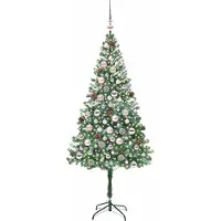 vidaXL Sapin de Noël artificiel avec 300 LED Vert 180 cm PVC et Acier