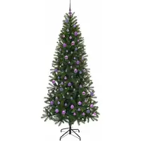 vidaXL Sapin de Noël artificiel avec 300 LED Vert 210 cm PE et PVC