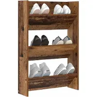 vidaXL Cabinet à chaussures mural Bois Ancien 60 x 18 x 90 cm