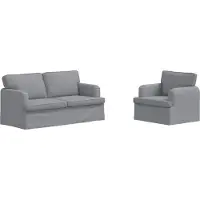vidaXL Canapé 2 places Gris clair 162 x 80 x 85 cm Tissu