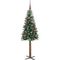 vidaXL Arbre de Noël fin, vert, 150 cm ()