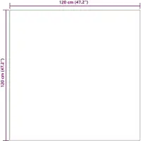 vidaXL Tapis carré SIROLO Crème 120 x 120 cm