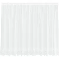vidaXL Rideau en Dentelle Floral Blanc 160 x 300 cm Polyester