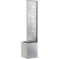 vidaXL Écran de confidentialité de jardin Floral Argent 32 x 140 cm
